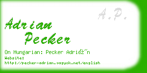 adrian pecker business card